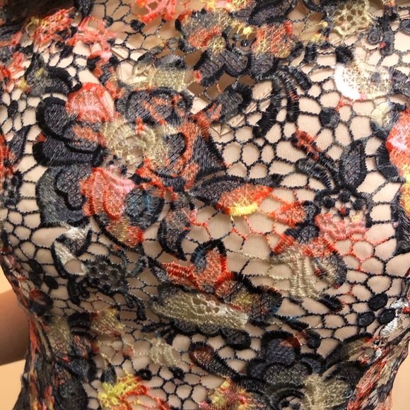 Multicolour floral bodycon semi formal dress - Picture 5 of 7